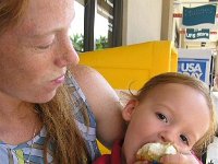 2007-02-05IceCreamMachineAtCommissaryHonolulu  A little ice cream snack while out running errands, thanks to Gramma!