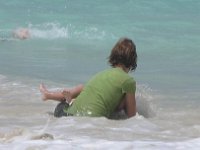 2007-03-27KailuaBchLunchTimeRomp (1)  After a hike, Sam and I cooled off in the water before picnic lunch on the beach.