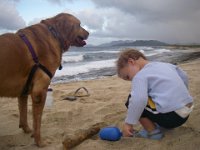 IMGP1711  Kids and their toys. There was a storm over Kailua town (in the distance) but we never ended up getting rained on.