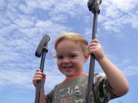 IMGP2348  He loves these trekking poles!