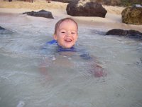 IMGP3050  Very high tide, so lots of fun to romp around in the waves.