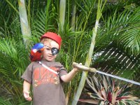imgp3009  He's got the looks down, doesn't he? But he was concerned that the pirate didn't have pirate shoes on. Since we're in Hawaii, I explained it's customary for pirates to not wear shoes so they can easily sneak up on people and steal the treasures ;)