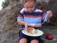 imgp3058  This was fun...high winds, tired and cold kid...and carrot cake on a tippy plate! Thank goodness for a few extra hands!