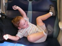 IMGP4776  On the train home - he got a little wild!