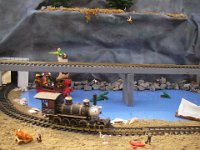 IMGP5153  The fall festivals are huge - this one at a farm in Saratoga had a little train track, corn maze, hay ride, haunted woods...
