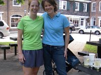 imgp4475  After the jog were were intent on finding a bagel place I remembered. I lost my way so stopped in Palmer Square and asked a couple ladies hanging out with their kids in the little garden. We started talking and within a minute, we realized we knew each other! This is Femke, a high school friend of mine! She is married with two kids, and lives nearby. How crazy! We enjoyed catching up a bit - hard to compress 18 yrs into 10 minutes,  but I'll catch her on my next "deployment" to the east coast.