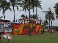PB210011  Our first adventure was to a surfing competition up at the North Shore. This was at Ali'i Beach, the first of the triple crown.