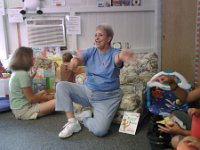 2007-11-02samatlearnwithme (14)  Here's Auntie Carolyn. She is such a sweetheart. She has a degree and 20+ years of experience in early childhood education and special education. She thought she could retire, but was drawn back to the kids. We are lucky to have her!