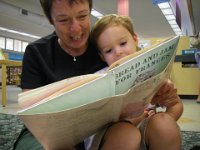 IMGP6248  Reading a favorite book with Gramma at the library.