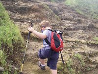 imgp6085  Sam is doign a really good job managing using a trekking pole as he navigates the rocks.