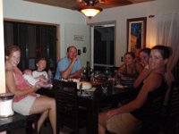 2008-05-26MemorialDay (18)  And an impromptu dinner party with our friends. Dave made Penne alla Vodka with grilled caesar salad and mai tais for one of the girls who recently graduated from college (Ronnie is Sam's babysitter).