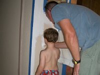 IMGP9157  Sammy actually got to paint, too! This is the primer.