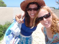 P5130006  My friend Christina and I after a brief rendezvous on the beach with the kids. Nice to see you!!!