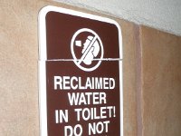 P6010132  This made me laugh - clearly some hikers or campers do not bring enough water. I need this sign in the boys' bathroom since Ben loves to get into the toilet and mix it up, splashing away. As you can imagine, toilet cleanliness is a huge endeavor right now, including getting Sam to F L U S H!
