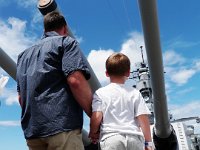 P7110036  Now to the USS Missouri. Very interesting tour. This is ship upon which the final surrender document was signed to close out WWII.