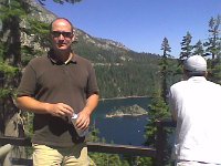 ATT00247  Dave in Lake Tahoe. That stinker! We were hoping to catch a space-a flight to anywhere near there but nothing has popped up! And there's something about bold, western mountains, crystal blue water and sky...wow. I need to get back there like I need air to breathe. Although I do LOVE snorkeling here in Hawaii.