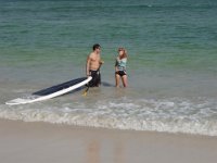 PC240115  The Christmas Concussion! I got really wailed by my SUP in a rogue wave while asking mom if she wanted to take a paddle. I KNEW better, too, than to stay in the breaks with it! Darn!