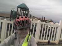 ATT01115  The playground we stopped at on the way back from the run (Sam bikes alongside). See the rings in the background? Sam did them all - seven of them!