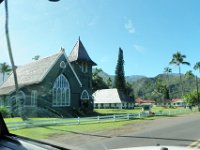 P1020178  Such a neat town - Hanalei. Shot out the windshield, but you get the feel.