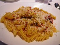 IMGP0303  My veal sausage pasta with cabbage and potato. Also very good!