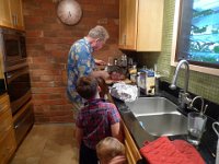 2010-04-04EasterDinnerLamb  Carving up Easter dinner.