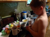2010-04-01EasterEggDyingAndWriting (2)  Sam and Mom doing egg dying!
