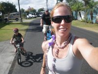 IMGP2415  Now out for a morning birthday jog, followed by snorkel then lunch date! Giji gave me the lei :)
