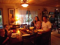 IMGP2097  And sitting down to dinner! Sorry Dave had to be in Guam, but we froze some prepped chicken ala Mood for you!