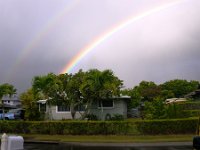 IMGP0277  Oh man! It's so intense! A double rainbow!!! All the way across the sky! What does it MEAN? (Have you seen the video of double-rainbow-guy? Google it - it's hysterical and this is what greeted us on our way out the door to school!)