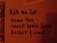 IMGP0282  We have an ask-me list so we don't forget to tell Daddy the good stories of the day. (Stories posted on the day this shot was taken.)