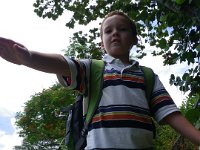 IMGP0372  "Ben, stop!" Sam looks very nice heading into school!