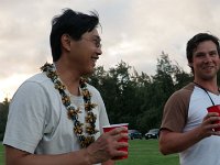IMGP2195  So he got the lei from Doug to wear for a while, until the next guy earned it :)