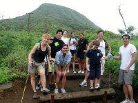 IMGP2055  Everyone at the start! Only 1,048 steps to go! The top is 1207 ft above sea level.