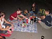 IMGP2456  Our campout - doughnut holes, chocolate muffins, coffee, juices.