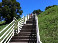 Tripler stairs  The stairs to the preferred parking (my preferred parking anyway) at Tripler. There are 88 stairs. Fun to do at 9 months prego, too. I never did get my stork pass. There was never a spot anyway.