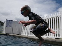 IMGP3804  Ben makes me even more nervous. He's learning to swim, but he doesn't know that. He thinks he can swim.