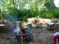 IMGP4739  Sunday afternoon. More trail work, and a fire!