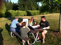 Battle Point Park pizza2  Pizza for dinner at the park after a long day working around the house.