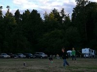 Fay Bay concert3  Playing football and soccer to the right of the stage with a couple other kids.