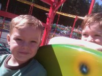 IMAG0674  On Ben's first roller coaster at the fair!