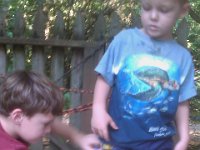IMAG0791  Very clever! He is untying Ben now.