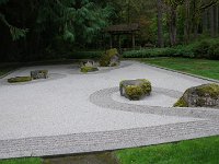 IMGP4994  The zen garden! The gardener rakes it every morning because the deer enjoy tromping through it at night! (Just like Ben did!) They actually have 9 full time gardeners I think.