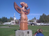 IMAG0935  Showing GrownUp Eagle a big eagle totem. This land is the Port Madison Indian Reservation.