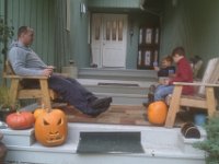 IMAG1020  Having a soda with Daddy while working outside :)