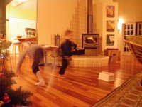 IMGP5515  Now cartwheels! Socks on to facilitate spinning like the Nutcracker ballet dancers.