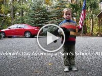 VeteransDay2011  This is the video of Sam playing! Please note the young man who had the presence of mind to stand and salute!!! Amazing.