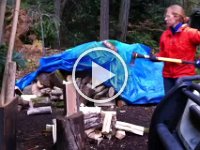 wood chopping  The fun we have around here - wood chopping!