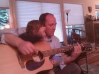 IMAG1677  Guitar practice with Daddy is fun for everyone!