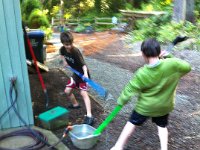 photo 6  Oh boy - an after-dinner war has ensued! I love having neighbor kids!