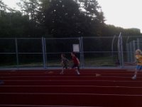 IMAG1943  There's Sam running the 200m!